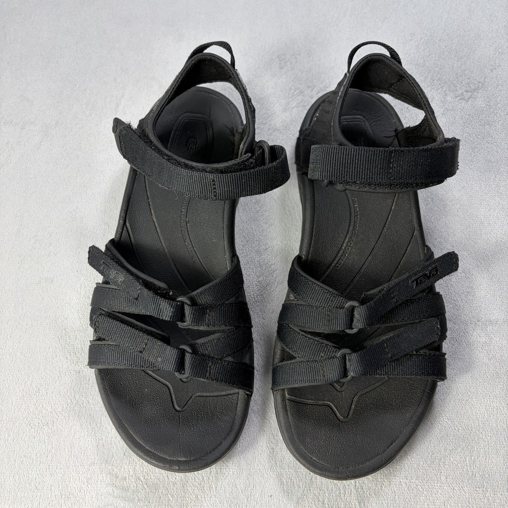 Teva Tirra Women's Size 7 Black Strappy Sport Hiking Water Sandals Walking